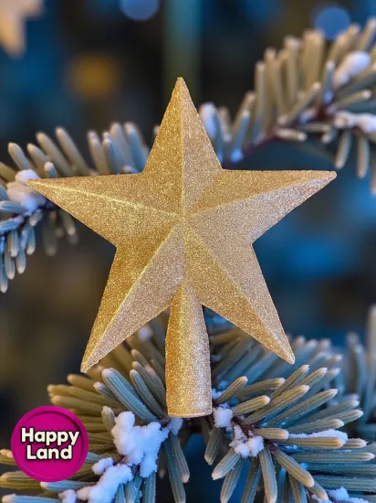 Happyland Yılbaşı Çam Ağacı Süsü rose gold 20 cm Tepe Yıldızı HPY26022