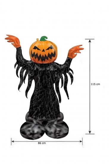 Happyland Halloween Ayaklı Balkabağı Korkuluk Folyo Balon 115x90 cm