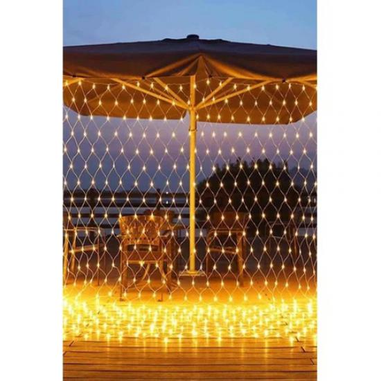 Happyland Ledli Ağ LED 2x2 Metre 8 Modlu Iç ve Dış Mekan Dekoratif LED Aydınlatma