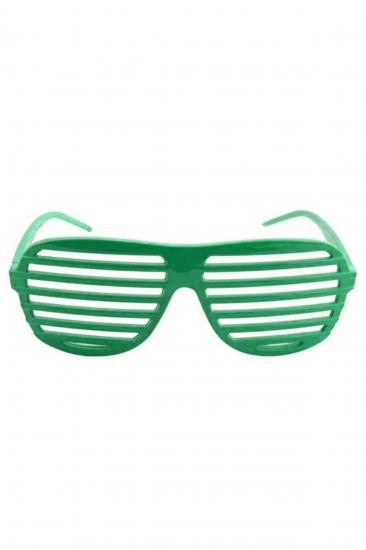 Happyland Parti Gözlüğü Panjurlu Renkli Eğlenceli Cool Gözlük Party Gözlüğü Yeşil
