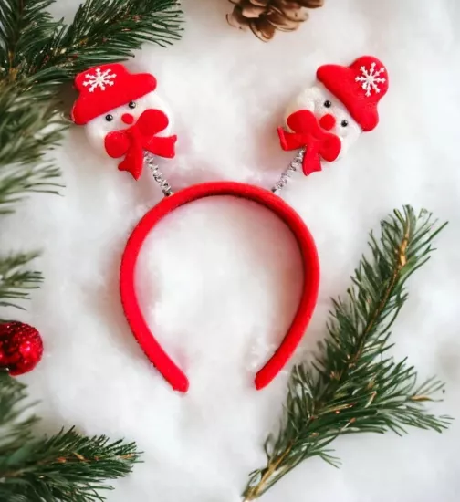 Happyland Yılbaşı Kardanadam Taç Peluş Taç 1 Adet Yılbaşı Taç Yeni Yıl Aksesuar HAPPY2025-144