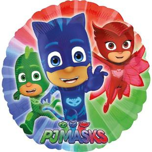 Happyland Pj Mask Doğum Günü Pijamaskeliler Yuvarlak Balon PjMask Folyo Balon 1 Adet