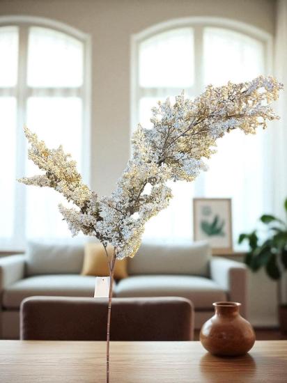 Happyland Yapay Çiçek Beyaz Pampas Cipso Lüks Çiçek Dekor Ev Dekorasyon Çiçeği 100 cm