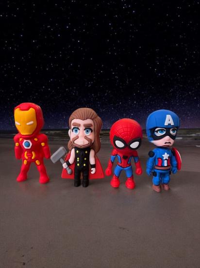 Happyland Spiderman 4lü Mini Pasta Üzeri Figür Set 4 Karakter Figür Oyuncak 