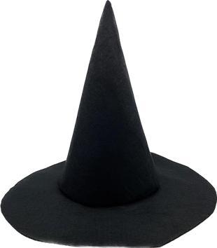 Happyland Halloween Siyah Cadı Şapkası Cadılar Bayramı Uzun Keçe Cadı Şapkası