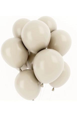 Happyland 10 Adet Deniz Kumu Retro Ten Rengi Pastel Mat Balon 12inç 30cm