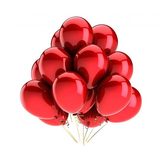 Happyland 10 Adet Kırmızı Metalik Balon