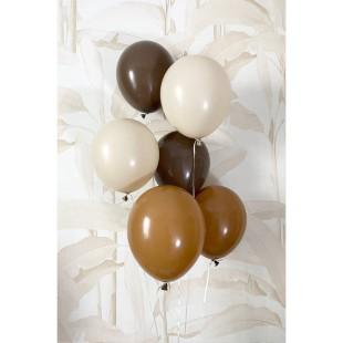Happyland Retro Balon  Retro Pastel Çikolata Karamel Deniz Kumu  20 Adet