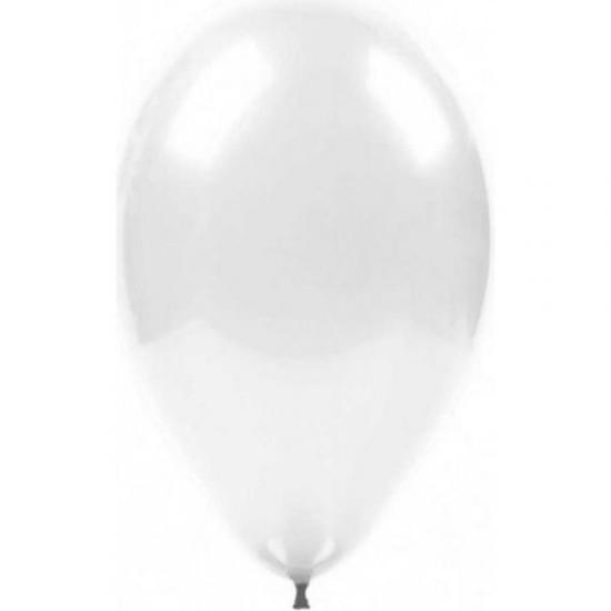 Happyland 10 Adet Beyaz Metalik Balon