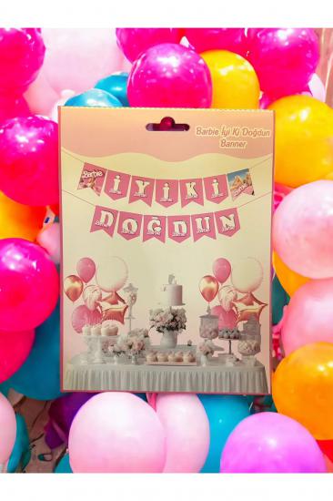 Happyland Barbie İyiki Doğdun Banner Yazı Barbie Doğum Günü Yazısı