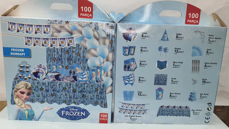 Parti Ustası HAPPYLAND Elsa Frozen 100 Parça Parti Seti