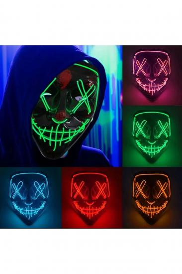 Happyland Halloween Cadılar Bayramı 1 adet Parti LED Işıklı Maske Halloween Işıklı Maske