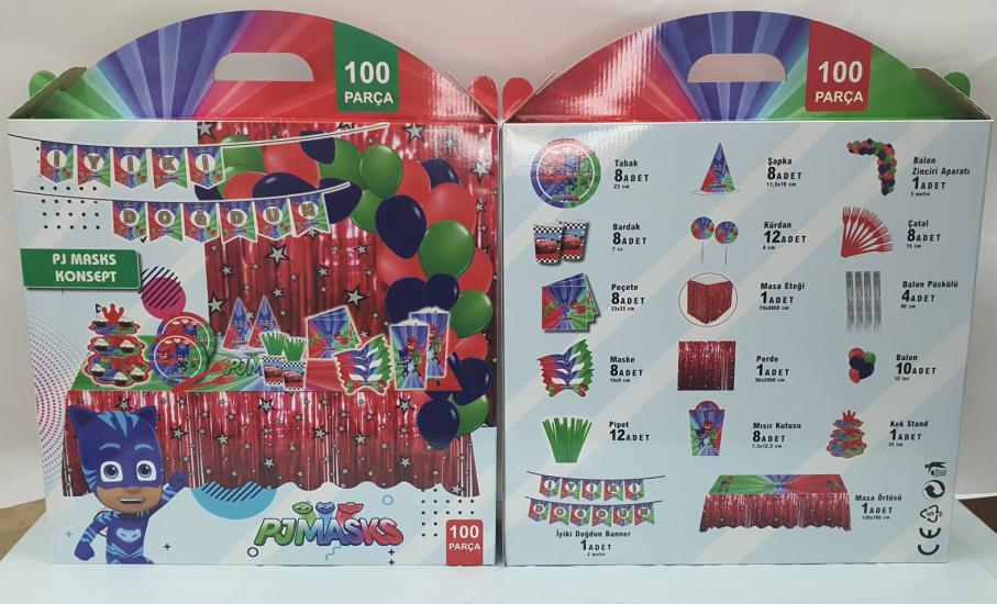 Partiustası HAPPYLAND 100 PARÇA PARTİ SETİ PİJAMASK