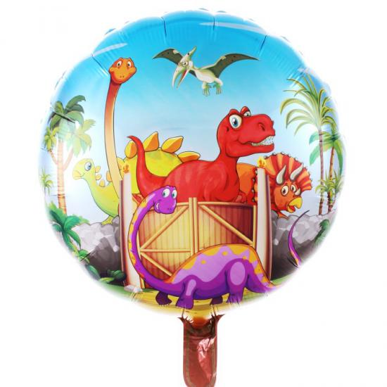 Happyland Sevimli Dinozor Yuvarlak Folyo Balon 45 cm