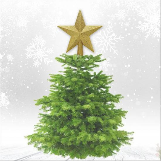 Happyland Yılbaşı Ağacı Simli Tepelik Yıldız, 15 cm - Altın