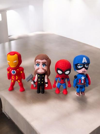 Happyland Spiderman 4lü Mini Pasta Üzeri Figür Set 4 Karakter Figür Oyuncak 