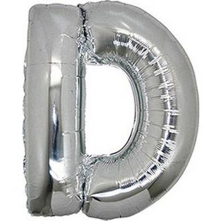 D Harf Gümüş Folyo Balon 40cm