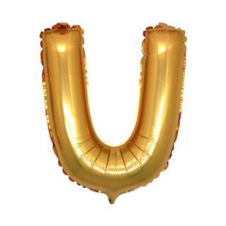 U Harf Altın Folyo Balon 90 cm