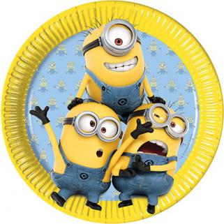 PartiBulutu Minion Karton Tabak 23 cm 8’li