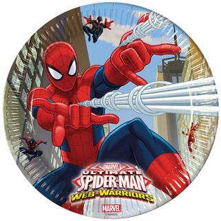 Spiderman Savaşçı Karton Tabak 23 cm 8’li