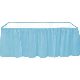 Pileli Plastik Masa Kenarı Eteği Mavi 422 cm * 72 cm