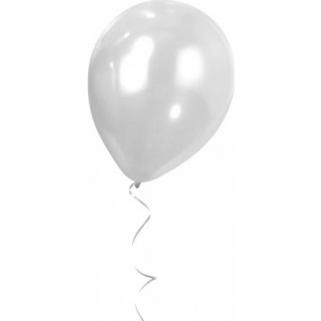 Metalik Beyaz Balon 100 Adet