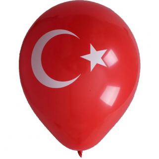 Türk Bayrak Baskılı 16Lı Balon Kırmızı Beyaz Bayrağı Ay Yıldız