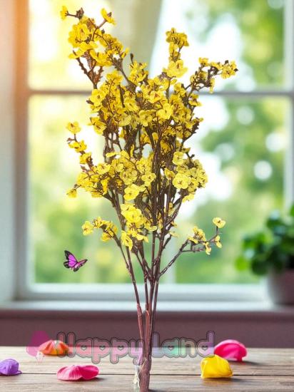 Happyland Yapay Sarı Bahar Dalı 55 Cm Renk Japon Kiraz Çiçeği
