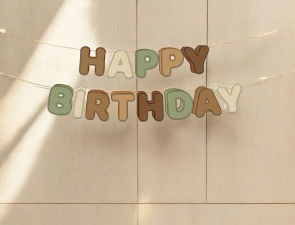 Happyland Happy Birthday Retro Renkli Dekoratif Banner Duvar Süsü Retro Konsept Doğum Günü Süsleri