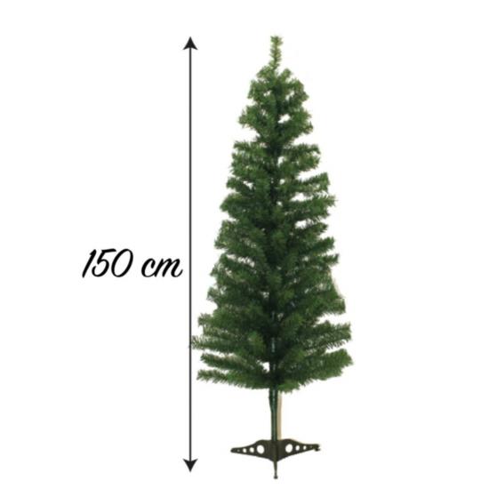 Yılbaşı Çam Ağacı 150 cm  Plastik Ayak Doğal Renk 88 Dal
