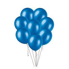 Mavi Metalik Balon 10 adet 12 inch