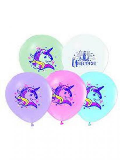 HappyLand Unicorn Baskılı Balon 10’lu
