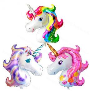 Happyland Pembe-Mor-Renkli 3’lü Unicorn Balon Seti Büyük Boy