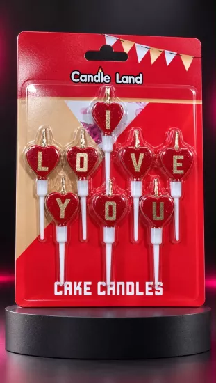 Candle Land 8’li I Love You Kalpli Pasta Mumu