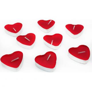 ﻿50 adet Kalp Şeklinde Tea Light Mum mm05-50