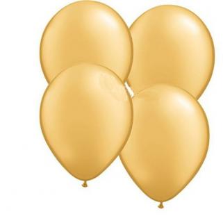 Altın Metalik Düz Renk Sedefli 25 Adet Latex Balon