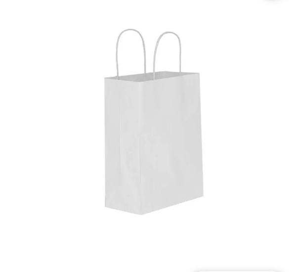 Happyland Gümüş Karton Çanta Büyük Boy Büküm Saplı 25 Adet 31*12*41 cm