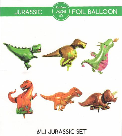 Happyland Dinazorlar Jurassic Folyo Balon Set 6’lı 20cm