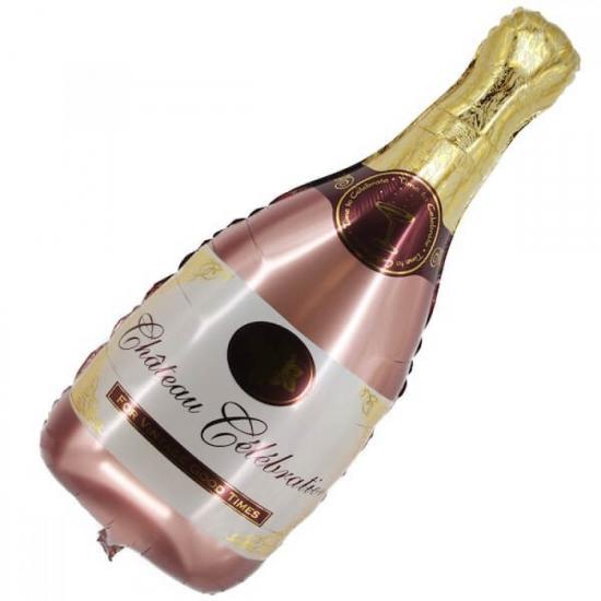 Happyland Rose Gold Şampanya Şişesi Şekilli Folyo Balon