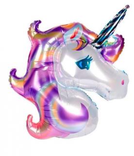 Happyland Pembe Moır Unicorn Folyo Balon 92X126 cm Büyük Boy