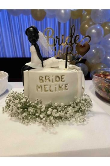 Happyland Bride To Be Gold Pleksi Pasta Süsü