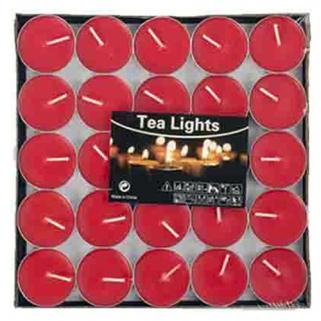 25 Li Kırmızı Tealight Mum