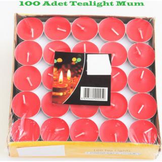 happyland Tealight Mum Kırmızı 100 adet