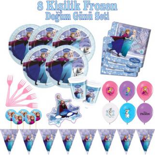 Frozen 8 Kişilik Doğum Günü Seti