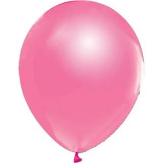 Baskısız Pembe Metalik Balon 100 Adet