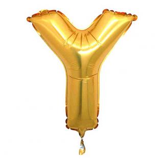 Y Harf Altın Folyo Balon 100 cm
