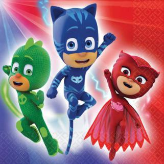 Pj Masks Temalı Kağıt Peçete 33X33 CM (20 Adet)