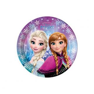 Frozen Buz Işıltısı Kağıt Tabak 23 cm