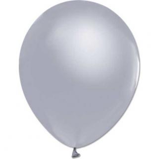 Balon 20 Adet Balon 12 İnç Metalik Parti Süsleme Gümüş ( 25 cm *