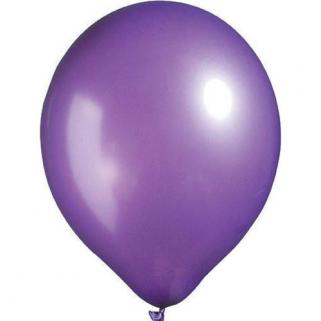 20 Adet Balon 12 İnç Metalik Parti Süsleme Mor ( 25 cm * 30 cm)